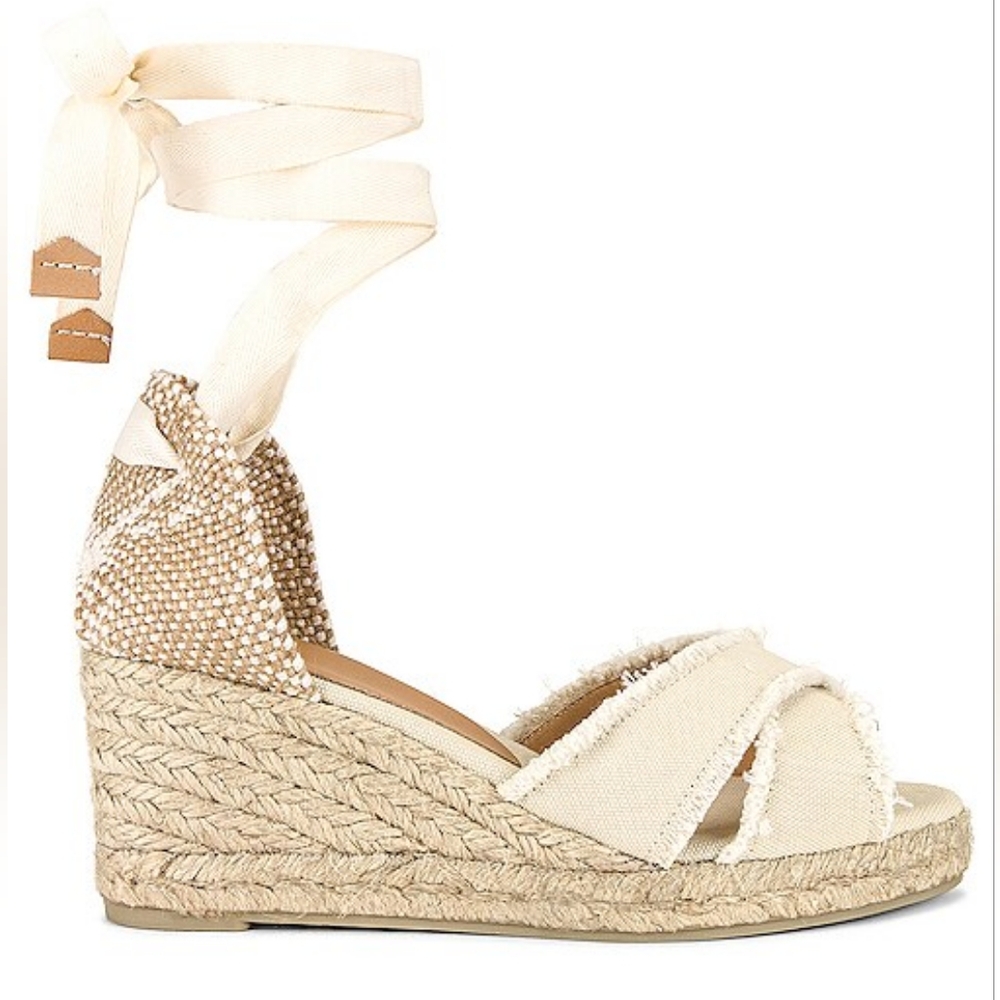 Castaner Cream and Tan Espadrille Sandals with Jute Sole